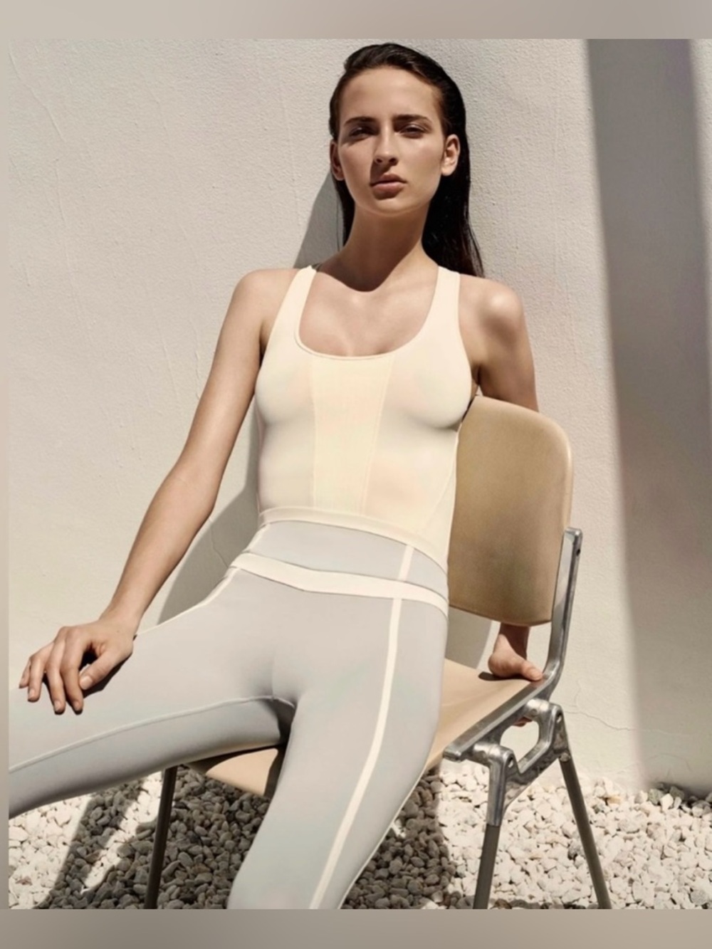 Ernest Leoty Corset Legging in Grey/Ivory